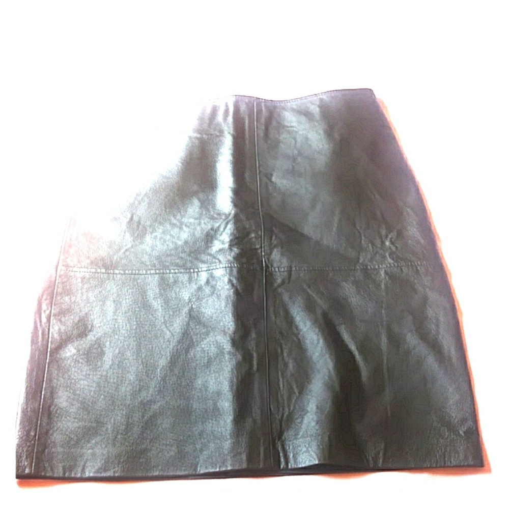 Newport News size: 8 100% leather skirt.